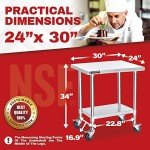 DuraSteel 24x30 Inch Stainless Steel Prep Table