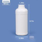 ASEVAT 33.8 oz Plastic Reagent Bottles (2 Pack)