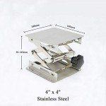 Stainless Steel Lab Jack Scissors Lift Platform 4"x4