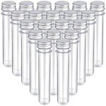 20PCS Clear Plastic Test Tubes with Caps