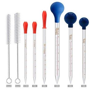 6-Piece Glass Graduated Dropper Pipettes Set