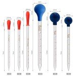 6-Piece Glass Graduated Dropper Pipettes Set