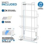 Triple Gloves Dispenser and Tissue Box Holder