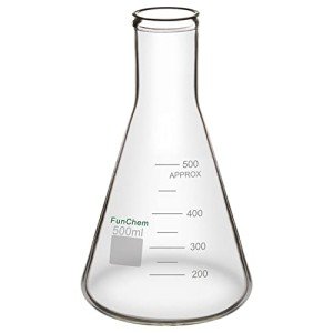 FunChem 500ml Clear Narrow Mouth Erlenmeyer Flasks