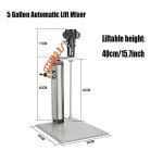 5 Gallon Pneumatic Mixer with Stainless Steel Agitator