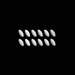 12Pcs PTFE Magnetic Stirring Bar Set, 10mm