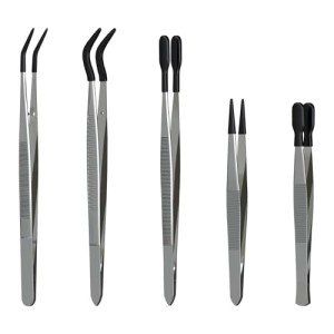 Precision Stainless Steel Entomology Forceps Set - 5 Pcs
