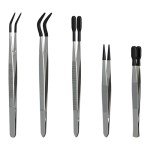 Precision Stainless Steel Entomology Forceps Set - 5 Pcs