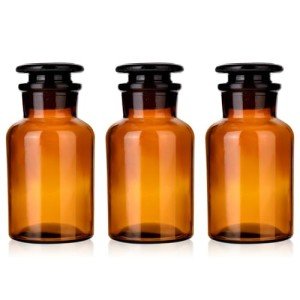 Amber Glass Reagent Bottle with Ground Stopper - 125ML