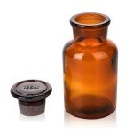 Amber Glass Reagent Bottle with Ground Stopper - 125ML