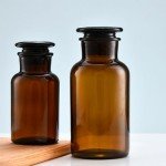 Amber Glass Reagent Bottle with Ground Stopper - 125ML