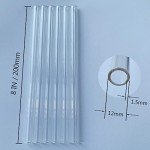 12-Pack 8" Borosilicate Glass Tubes - 12mm OD
