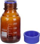 Amber Glass Storage Bottles with Screw Cap - Pack of 10