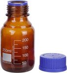 Amber Glass Storage Bottles with Screw Cap - Pack of 10