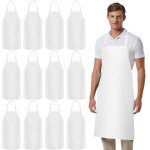 Cabaubl 12 Pack Unisex Bib Aprons for All