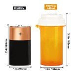 Reversible Thumb Tab Vials for Medications (12pcs)