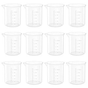 10 Oz Transparent Lab Measuring Cups – 12 Pack