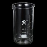 2000ml Tall Glass Beaker with Spout and Scale