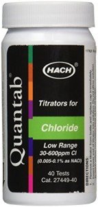 Hach Chloride Test Strips, Low Range 30-600 mg/L