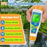 4-in-1 Digital pH & EC Meter for Hydroponics