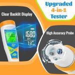 4-in-1 Digital pH & EC Meter for Hydroponics