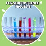 30 Pack Plastic Test Tubes with Cork Caps