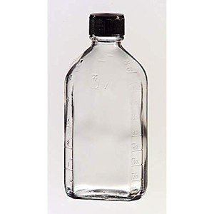 Clear Glass Graduated Olive Prescription Bottle - 6oz