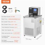VEVOR 6L Laboratory Chiller Circulator with LCD Display