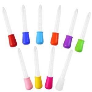 10-Pack 5ml Silicone & Plastic Liquid Pipettes