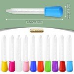 10-Pack 5ml Silicone & Plastic Liquid Pipettes
