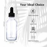48 Pack Clear Glass Bottles with Droppers