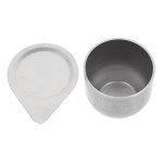 Porcelain Laboratory Crucible with Lid - Durable Model
