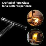 6 Glass Blowing Tubes with Cleaning Brush and Case