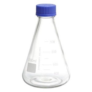 PATIKIL 1000ml Erlenmeyer Flask with Screw Cap