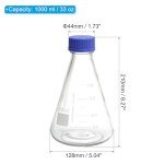 PATIKIL 1000ml Erlenmeyer Flask with Screw Cap