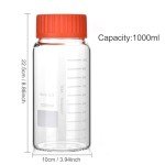 1000ml Wide Mouth Graduated Reagent Glass Bottle