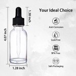 48 Pack Clear Glass Bottles with Droppers & Accessories