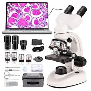 Binocular Microscope with LED, 40X-2000X Magnification