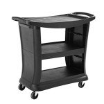 Rubbermaid Executive Utility Cart, 300 lb Capacity, Black