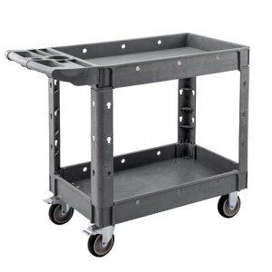 Heavy Duty 2-Tier Utility Cart with Wheels
