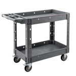 Heavy Duty 2-Tier Utility Cart with Wheels