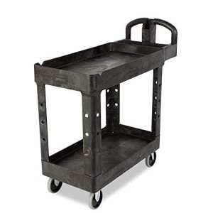 Rubbermaid RM Utility Cart 2-Shelf Black