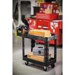 Rubbermaid RM Utility Cart 2-Shelf Black