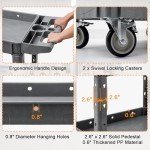 Heavy Duty 2-Tier Utility Cart with Wheels