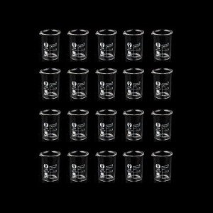 20PCS 5ml Borosilicate Glass Beakers Set