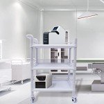 3-Tier Rolling Medical Cart with Swivel Wheels