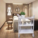 3-Tier Rolling Medical Cart with Swivel Wheels