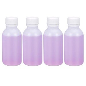 Plastic 3oz Storage Bottles with Sealed Caps (4 Pcs)