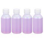 Plastic 3oz Storage Bottles with Sealed Caps (4 Pcs)
