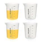 ULAB Stackable 500ml Plastic Beakers - 4 Pack